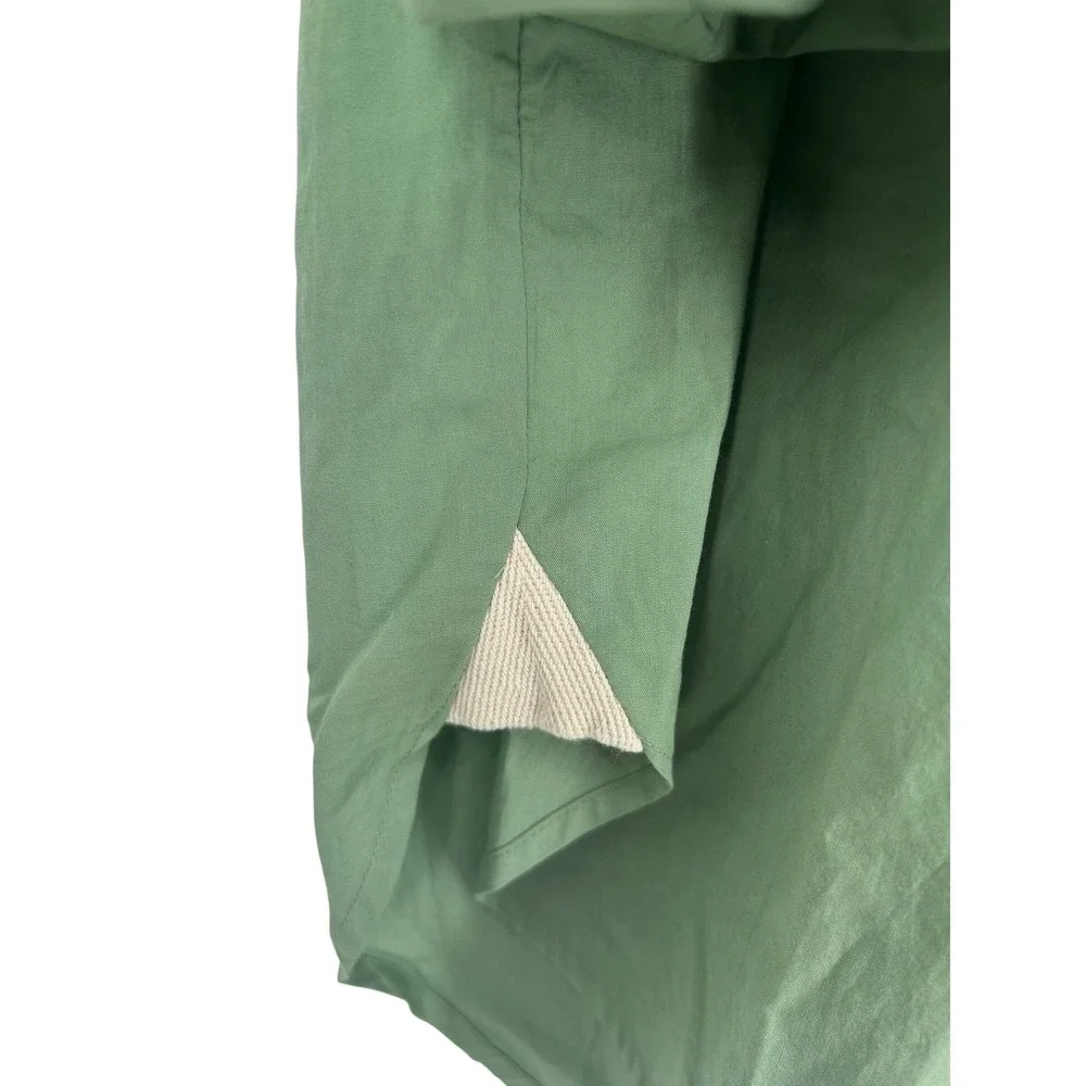 NEW Free People One of the Boys Open Tie Back Shirt Moss Green Oversized‎ - CJ - Picture 7 of 8